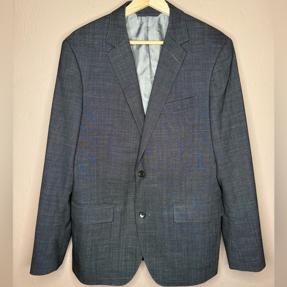 Bonobos Men's Jetsetter Wool Blazer Gray Size 38R Professional Tailored Stretch